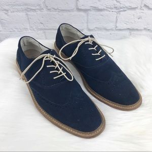 Penguin Blue Suede Oxfords Shoes